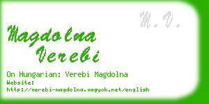 magdolna verebi business card